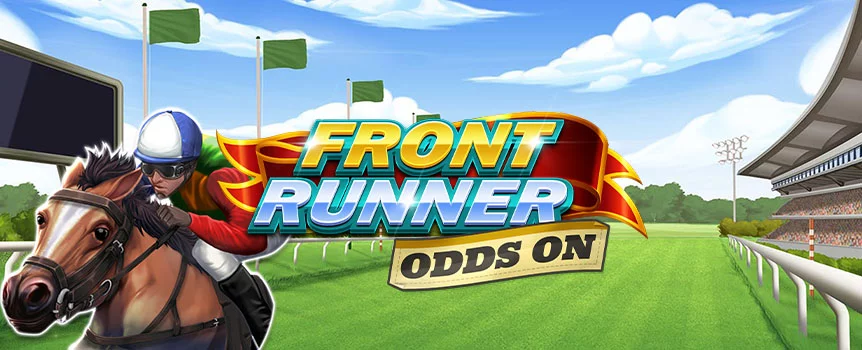 Get on track for the win with Joe Fortune in Front Runner Odds On! Stack up Free Spins, Multipliers, and watch the horse race for victory!